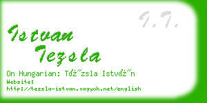 istvan tezsla business card